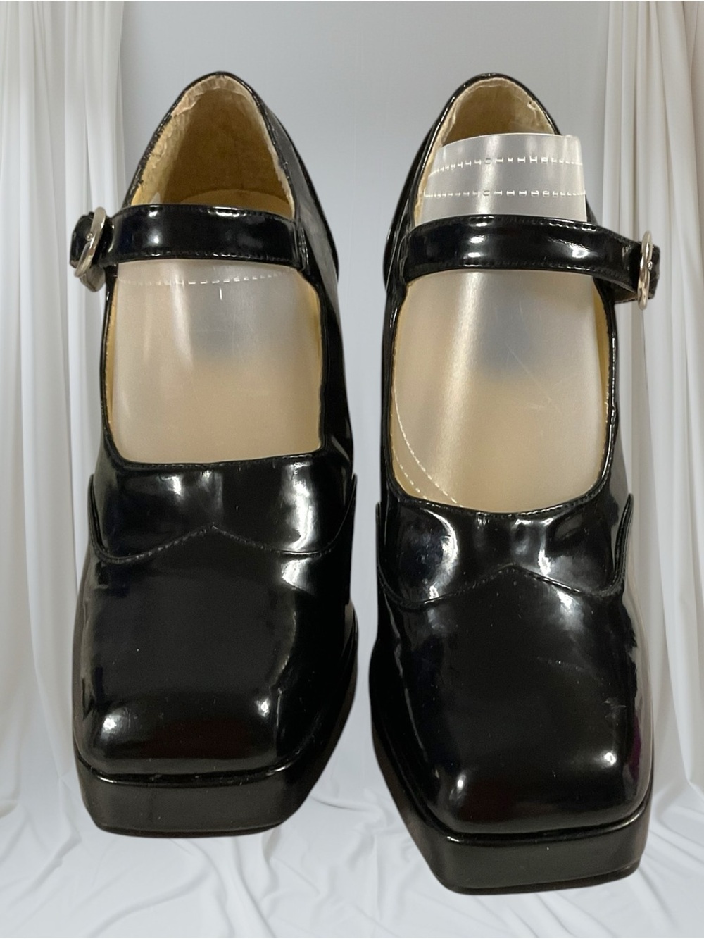Demonia "Bat" Series Black Patent Platform w/Coffin Mary Jane Heels Size 6